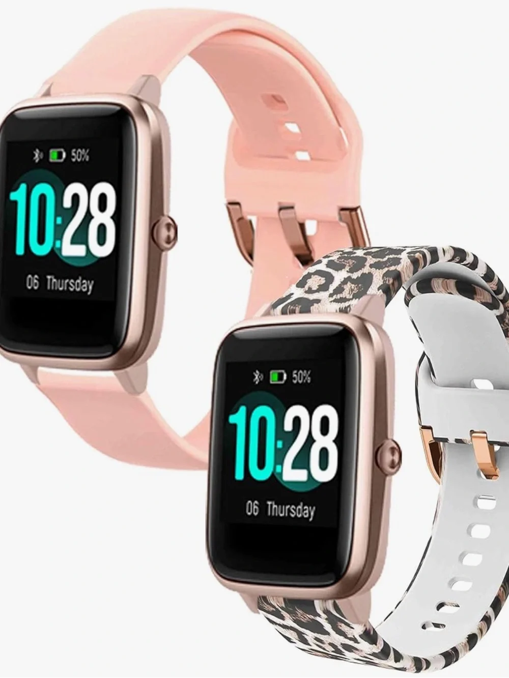 Replacement Smartwatch Bands for ID205 Series - Pink & Leopard Print NIB